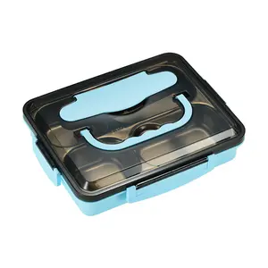 Scatola pranzo a tenuta stagna contenitori pranzo in acciaio inox Bento Box scomparti per bambini adulti
