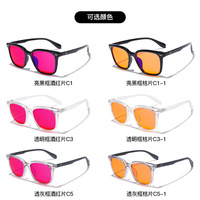 Lunettes QSKY carrées en TR90 avec verres rouge-orange 99 %, anti-lumière bleue, anti-fatigue, pour le jeu sur ordinateur et favorisant le sommeil