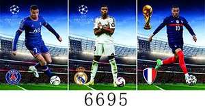 Nouvelles Affiches 3D de Stars du Football Célèbres du Football Européen et Américain Affiches 3D Flip pour Chambre d'Enfant Chambre de Garçon Art Mural - Product Image 5