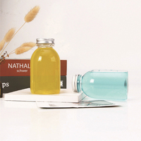 Bouteilles de jus transparentes en PET de qualité alimentaire pour l'extraction à froid, emballages jetables pour boissons, bouteilles de thé au lait en plastique