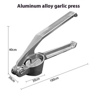 Groothandel A&J J12091 Duurzame Aluminiumlegering Handmatige Knoflookpers & -knijper met Roestvrijstalen Lemmet Metaal Keuken Gebruik
