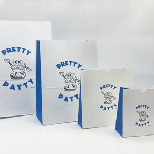Bolsa de Papel Kraft Personalizada con Logotipo para Restaurante, Comida para Llevar, Comida Rápida, Hamburguesas, Papas Fritas, Bolsa de Papel SOS sin Asas - Product Image 4