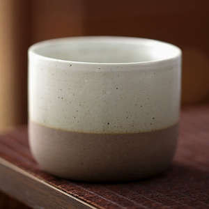 Tazas de <span class=keywords><strong>Espresso</strong></span> Minimalistas de Cerámica sin Asa, Taza de Té de Cerámica Rústica Bicolor para Té Kung Fu, <span class=keywords><strong>Cortado</strong></span>, Macchiato y Degustación - Product Image 2