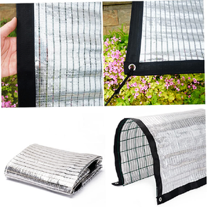 <span class=keywords><strong>Malla</strong></span> de sombreo plateada de aluminio reflectante al 90% con protección UV para uso agrícola en exteriores - Product Image 1