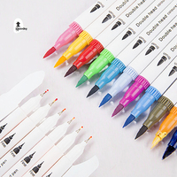 Marqueurs d'art effaçables en plastique souple à double extrémité Artriink, ensemble de stylos à aquarelle pour enfants