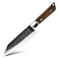 Manche en ébène de luxe 5CR15Mov en acier au carbone couteaux de cuisine kiritsuke couteau de Chef forgé à la main
