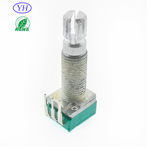 โพเทนชิโอมิเตอร์แบบปรับแต่งได้ขนาด 9 มม. รุ่น RV097 RD901F RK097 P091N alpha mono พร้อมจุดหยุด 1 5 7 9 11 21 31 41 และเกลียวขนาด 7 มม. 10 มม. M9 - Product Image 1