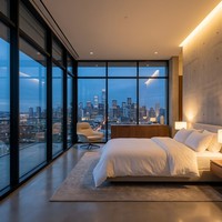 Ventanas Extra Grandes de Vidrio de Piso a Techo, Personalizadas, con Gran Vista