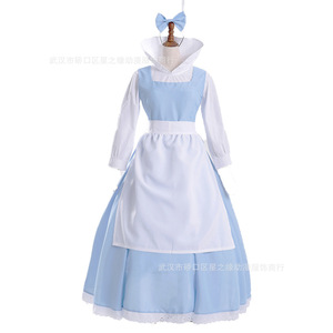 Disfraz de Cosplay de la Bella de la Película La Bella y la Bestia, Ropa de Anime Noche Estrellada, Tallas S-XXL, Poliéster - Product Image 3