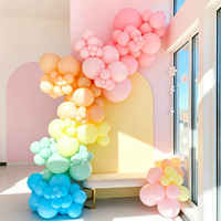 Kit d'arche de ballons de 174 pièces, macaron, couleurs assorties, printemps, pour la décoration de fête de naissance, de mariage, d'anniversaire, guirlande de ballons