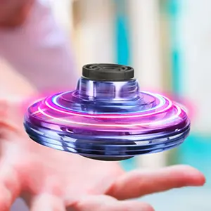 Juguete para niños colorido brillante LED Flash luz Flying Spinner Magic Mini UFO Drone Flyorb Fidget Juguetes
