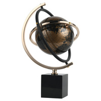 Ornement décoratif Globe d'Evelyn, une décoration de salon luxueuse et haut de gamme, œuvre d'art pour cave à vin de bureau