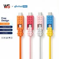 Cable de Carga USB 4 en 1 Tipo C de 60 W con Carga Rápida QC, Cable de Datos de Silicona Suave Universal para iPhone y Teléfonos Android de 1 m y 2 m