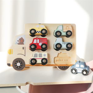Juguete de Madera Moderno Montessori para Niños y Niñas, Juego de Rompecabezas de Coche, Juguetes Educativos para Niños Pequeños - Product Image 3