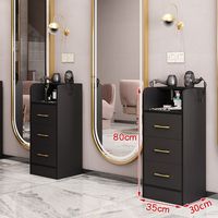 Chariot de rangement multifonctionnel rétro pour salon de coiffure, avec 3 tiroirs, support à outils dédié, vente chaude