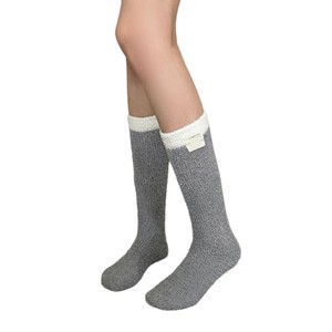 Women's Calf <b>Socks</b> Black Gray Stripes Fleece Lined Thermo Lounge <b>Socks</b> Autumn <b>Winter</b> Warm Sleep <b>Socks</b> - Product Image 3