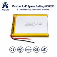 Batterie polymère au lithium 606090 3.7V 5000mAh, batterie externe personnalisée, GPS, caméra embarquée, vêtements chauffants, drone, JST OEM