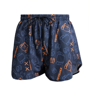 กางเกงกีฬาขาสั้นผู้ชายแบบสองชั้น ป้องกันการเสียดสี กางเกงว่ายน้ำแห้งเร็ว ไซส์ใหญ่ สำหรับว่ายน้ำ น้ำพุร้อน และวิ่ง - Product Image 5