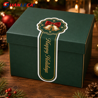 Autocollants personnalisés Joyeux Noël et Joyeuses Fêtes en feuille d'or, étanches, autocollants adhésifs pour sceller les cadeaux, pour emballages cadeaux et enveloppes