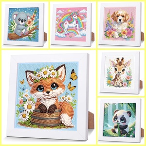 Puzzle Fai-da-Te per Interazione Genitore-Figlio, <span class=keywords><strong>Disegno</strong></span> Diamantato per Bambini, Motivi Animali Cartoon, Pittura a Olio su Tela, Ecologico - Product Image 2