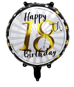 بالون دائري من الفويل بتصميم جديد مقاس 18 بوصة لعيد ميلاد الكبار، زينة لحفلات أعياد الميلاد 21 و30 و40 - Product Image 2