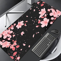 Tapis de souris de jeu grand format avec impression couleur, tapis de bureau en caoutchouc par sublimation, épaisseur 3 mm, antidérapant, avec bords cousus durables