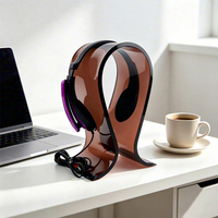 Rak Display Earphone Akrilik Tahan Lama untuk Meja, Stand Headset untuk Toko Elektronik, Pameran Aksesoris 3C