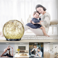 Chambre Purificateur d'air de table Diffuseur d'arômes d'huiles essentielles Humidificateur d'aromathérapie à brume de verre de 200ml