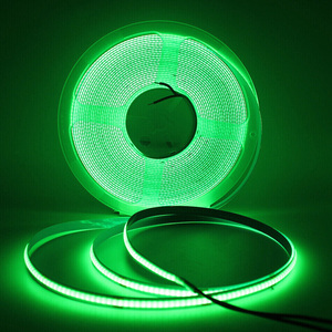 Grosir lampu <span class=keywords><strong>Strip</strong></span> <span class=keywords><strong>LED</strong></span> COB hijau 8MM DC 12V 24V lampu Tape <span class=keywords><strong>LED</strong></span> fleksibel untuk kabinet dapur