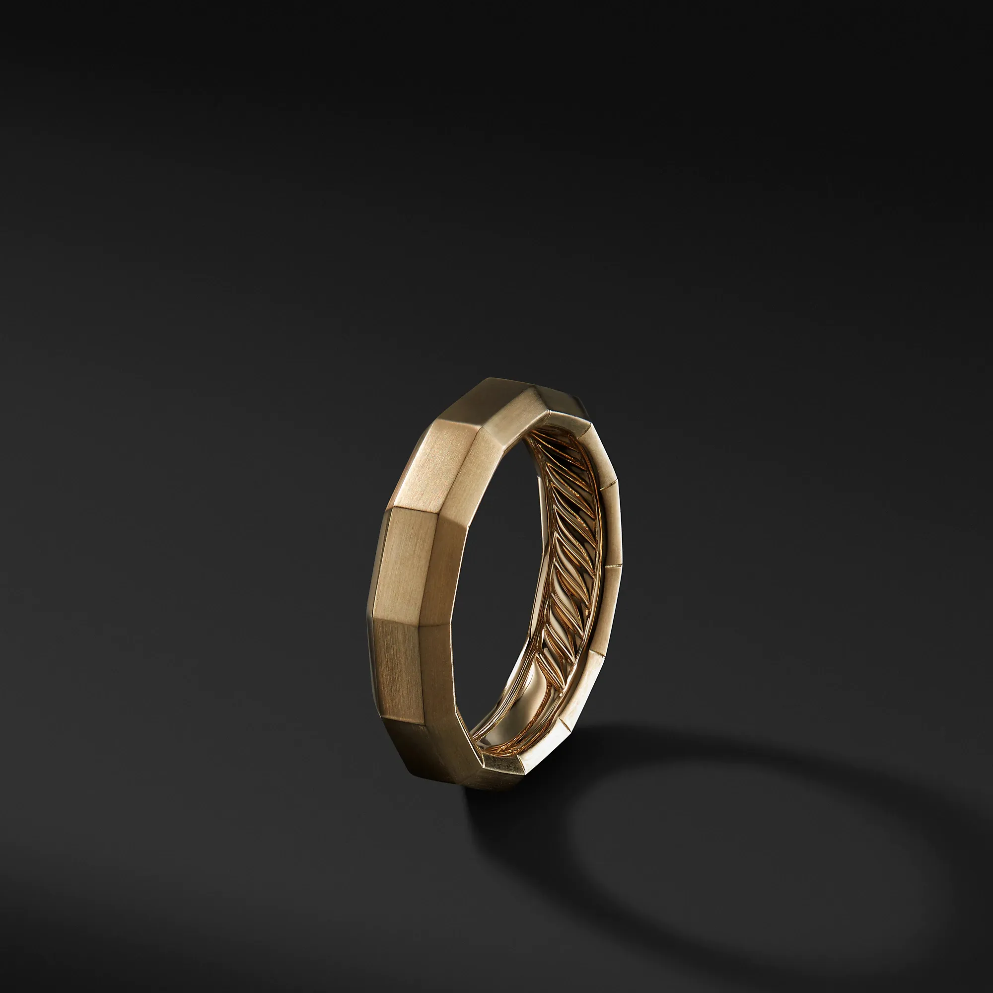 Minimal Ontwerp Onregelmatige Eenvoudige Custom Logo Gesmeed Roestvrij Stalen Sieraden Vergulde Mannen Vinger Ring