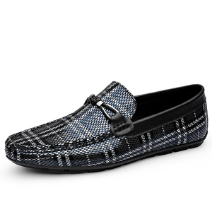 Haut de gamme nouveaux mocassins pour hommes avec motif <span class=keywords><strong>crocodile</strong></span> à la mode véritable peau de vache chaussures d'été pour hommes chaussures de haricot respirantes - Product Image 2