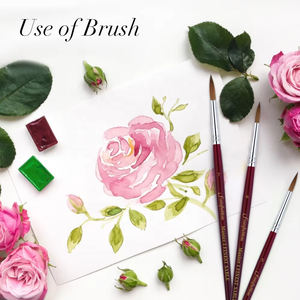 Pinceaux de peinture acrylique et aquarelle en poils fins de Kolinsky brun avec manche en bois, prix d'usine <span class=keywords><strong>Fontainebleau</strong></span>, en <span class=keywords><strong>vente</strong></span> - Product Image 4