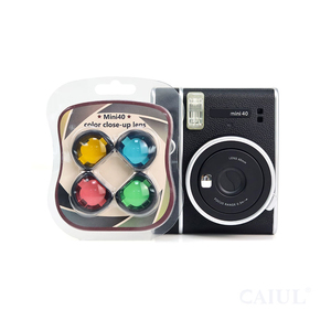 Caiul-Ensemble d'objectifs à filtre rétro exclusif, objectif instantané 4 couleurs pour appareil photo <span class=keywords><strong>Fujifilm</strong></span> Instax Mini <span class=keywords><strong>40</strong></span>, mode AF à mise au point fixe, interface Fuji - Product Image 2