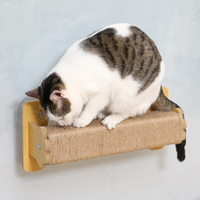 Vente en gros de jouets modernes montés pour chat de luxe montés sur un cadre d'escalade mural, patins à gratter montés sur un mur d'escalade pour chat