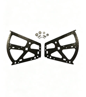 Quincaillerie pour meuble à chaussures basculant, support métallique pour étagère à chaussures, pièces d'organisation noires revêtues