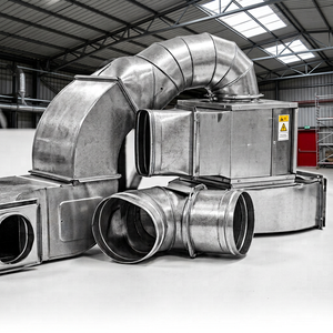 Conducto de Aire HVAC Prefabricado de Acero Galvanizado, Conducto de Ventilación de Diseño Personalizado, Anticorrosión, Fácil Instalación, Rectangular - Product Image 1