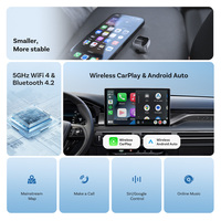 Adaptateur 2-en-1 sans fil CarPlay Android Auto, Dongle USB avec mise à jour OTA, contrôle par application, garantie 1 an pour la vente en gros et l'approvisionnement en vrac pour l'automobile
