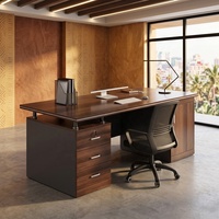Ensemble bureau et chaise de direction, style minimaliste moderne, matériau PVC, modèle A205, poste de travail informatique simple ou double, usage domestique
