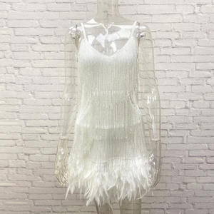 Vestido de fiesta de noche para mujer 2023 elegante ceñido al cuerpo Sexy Club camisola borla baile Mini Vestido ropa femenina Vestido <span class=keywords><strong>Dre</strong></span> 2598 - Product Image 3