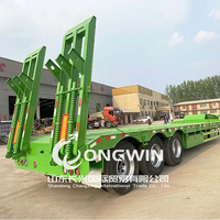 60 tonnes 100 tonnes 12 roues conteneur châssis chargeur Lowbed camion bas lit remorque plate-forme basse semi-remorque