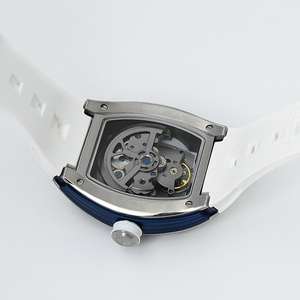 Reloj de Diseño CE-8088G-3, Resistente al Agua, con Correa de Silicona y Acero Inoxidable, Esfera Esqueleto, Movimiento Mecánico Automático - Product Image 5