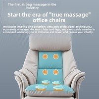 Chaise de bureau intelligente électrique moderne avec massage par airbag 8 points, dossier haut, cuir véritable, chaises de bureau ergonomiques