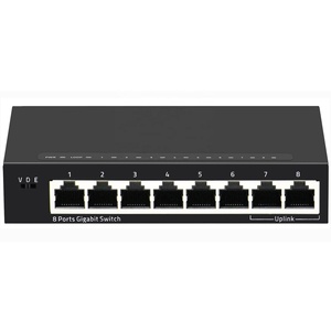 Commutateur Ethernet <span class=keywords><strong>LAN</strong></span> intelligent à boucle de <span class=keywords><strong>8</strong></span> ports 10/100/1000 Mbps, DC 5V, extension de 250 mètres, alarme Gigabit - Product Image 1