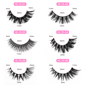 Lot de 10 paires de faux <span class=keywords><strong>cils</strong></span> 3D en vison, boîte personnalisée, vente en gros d'usine, bandes de <span class=keywords><strong>cils</strong></span> en soie naturelle, sans cruauté, réutilisables, <span class=keywords><strong>cils</strong></span> éclatants - Product Image 3