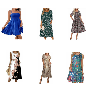 Vestidos Casuales de Verano para Mujer, Sin Mangas, Negros, Elegantes, de Algodón, Modelo QZ-040, Venta al Por Mayor en China, Sin Marca, Elegantes, para Adultos - Product Image 4