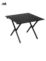 Ensemble de chaises pliantes Kermit pour le camping avec table pliante Egg Roll en acier carbone, mobilier de pique-nique portable pour l'extérieur