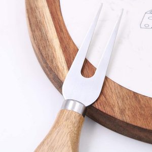 Assiettes <span class=keywords><strong>de</strong></span> service en bois et en <span class=keywords><strong>marbre</strong></span>, <span class=keywords><strong>cuisine</strong></span> écologique, Souvenir personnalisé <span class=keywords><strong>de</strong></span> luxe pour mariage, assiettes avec couteau, 4 pièces - Product Image 6