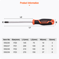 HARDEN Outils de tournevis professionnels multifonctions CRV Pozi Torx Ensemble de tournevis avec poignée TPR