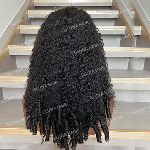 Parrucca riccia folletto birmano cipixie parrucca capelli umani naturali in pizzo 13x4 13x6 HD per parrucche anteriori in 100% vergine - Product Image 4