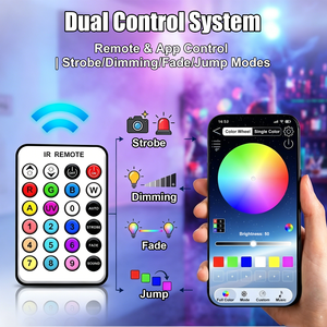 4x18W RGBWA Mini LED Par, Alimentado por Batería, DMX Inalámbrico, Luz de Escenario, Control por WiFi a través de Aplicación, CRI 90, 6 en 1, para Escenarios, Bodas y Fiestas - Product Image 5